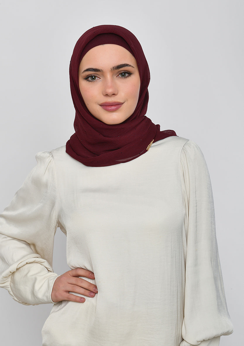 Burgundy with Crystal