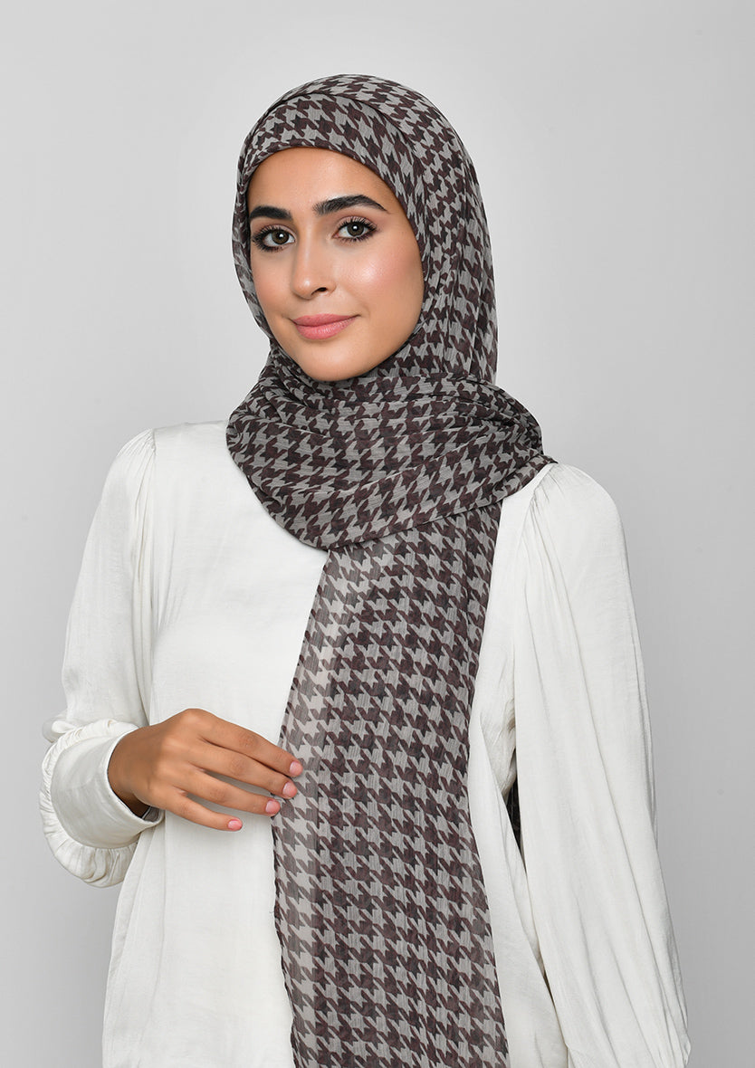 Houndstooth Brown
