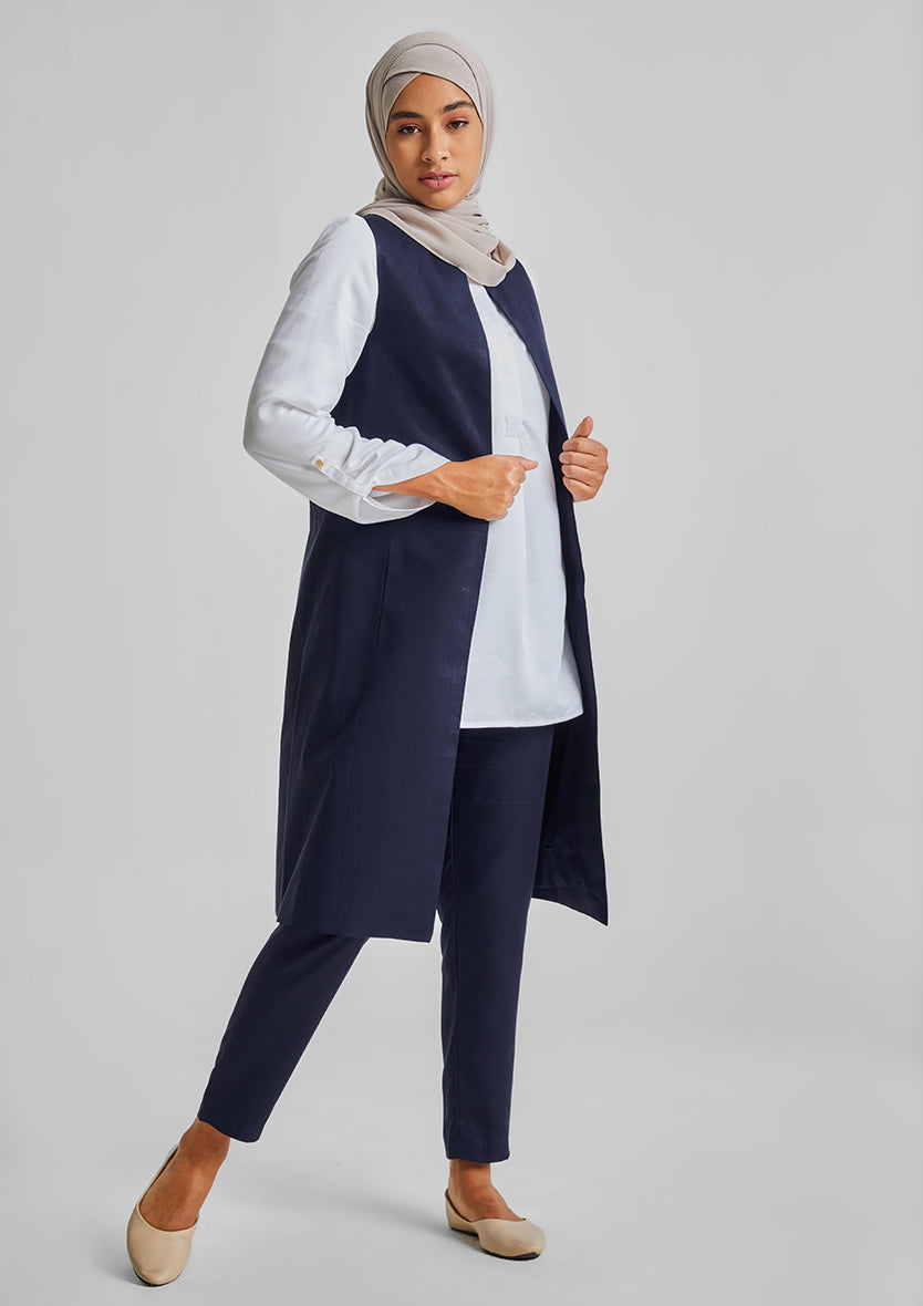TENCEL Long Waist Coat