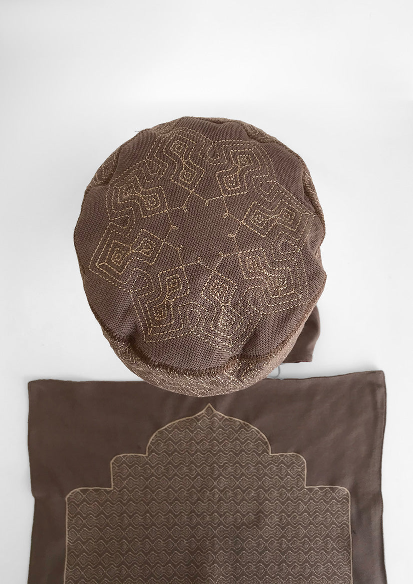 MEN PRAYER SET Dar El Salam Deep Taupe