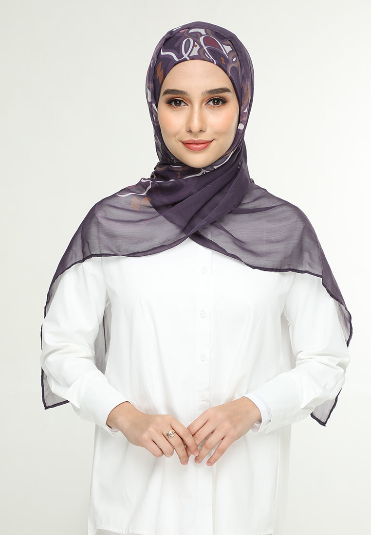 RAYHANA Fariha Plum Cap Shawl