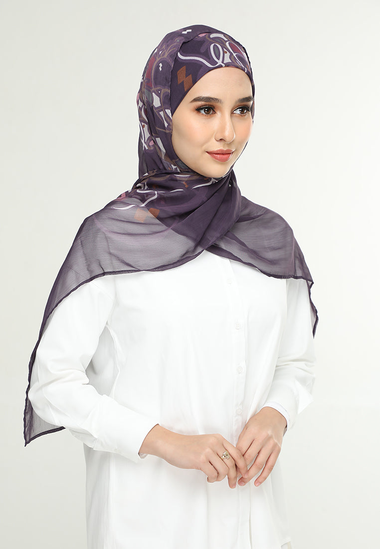 RAYHANA Fariha Plum Cap Shawl