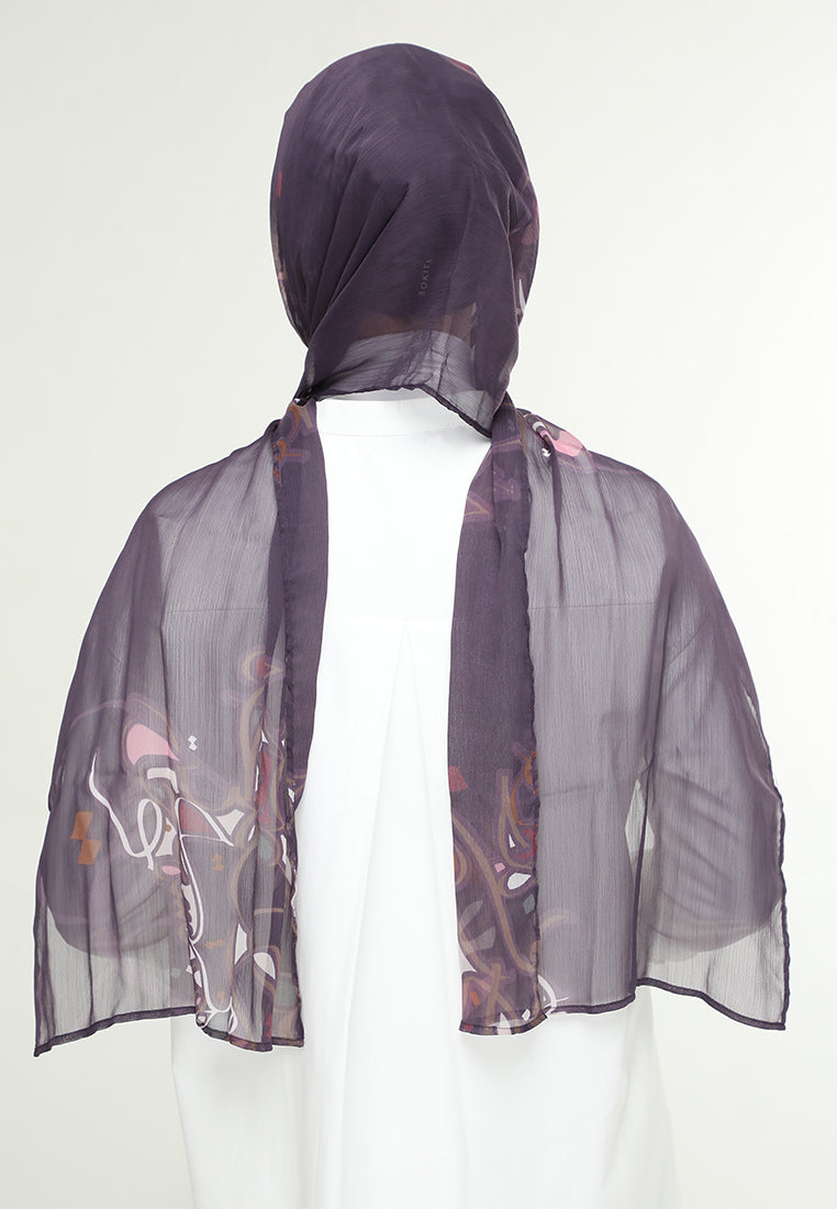 RAYHANA Fariha Plum Cap Shawl