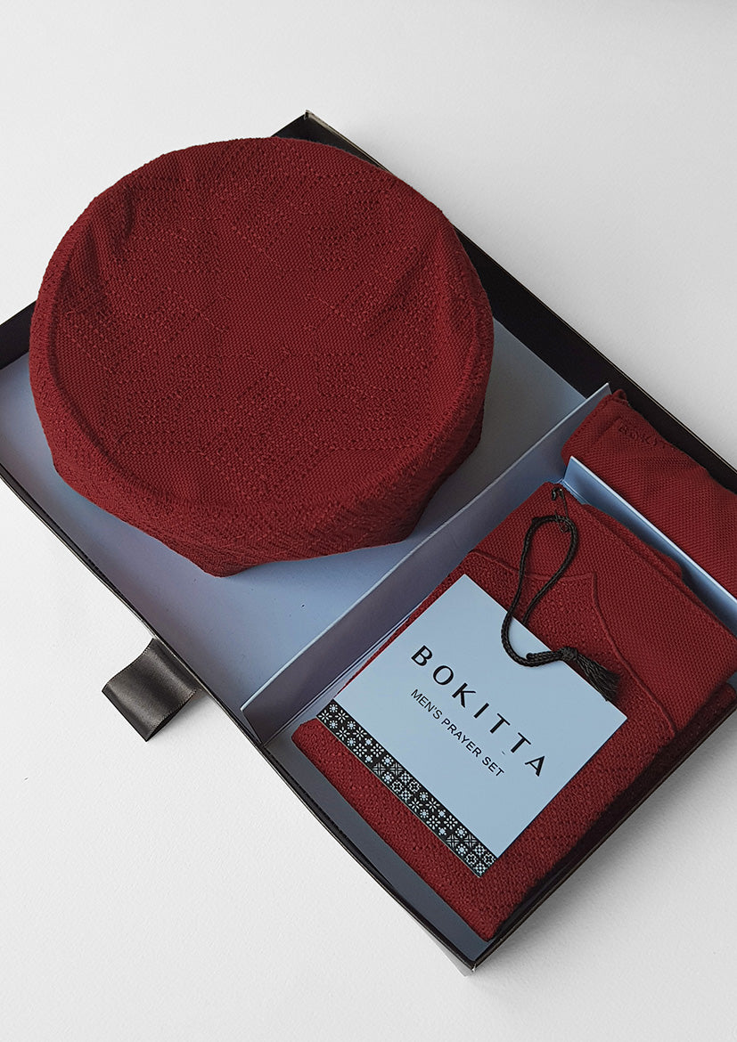MEN PRAYER SET Dar El Salam Dark Red
