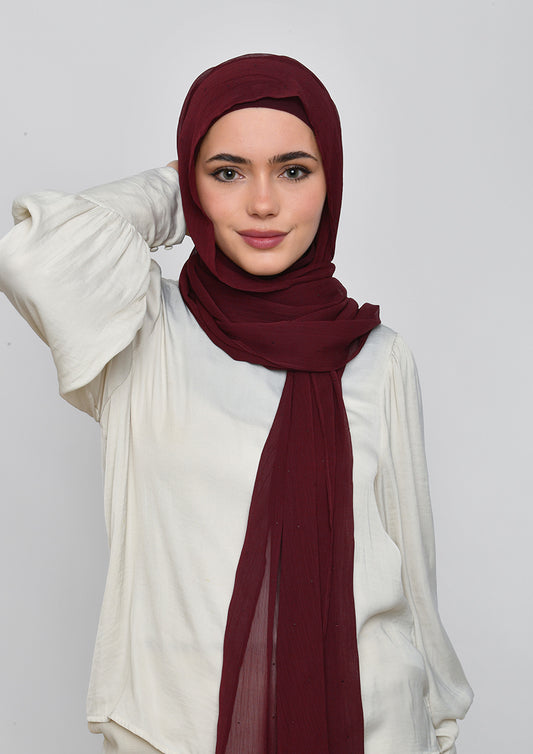 Burgundy with Crystal