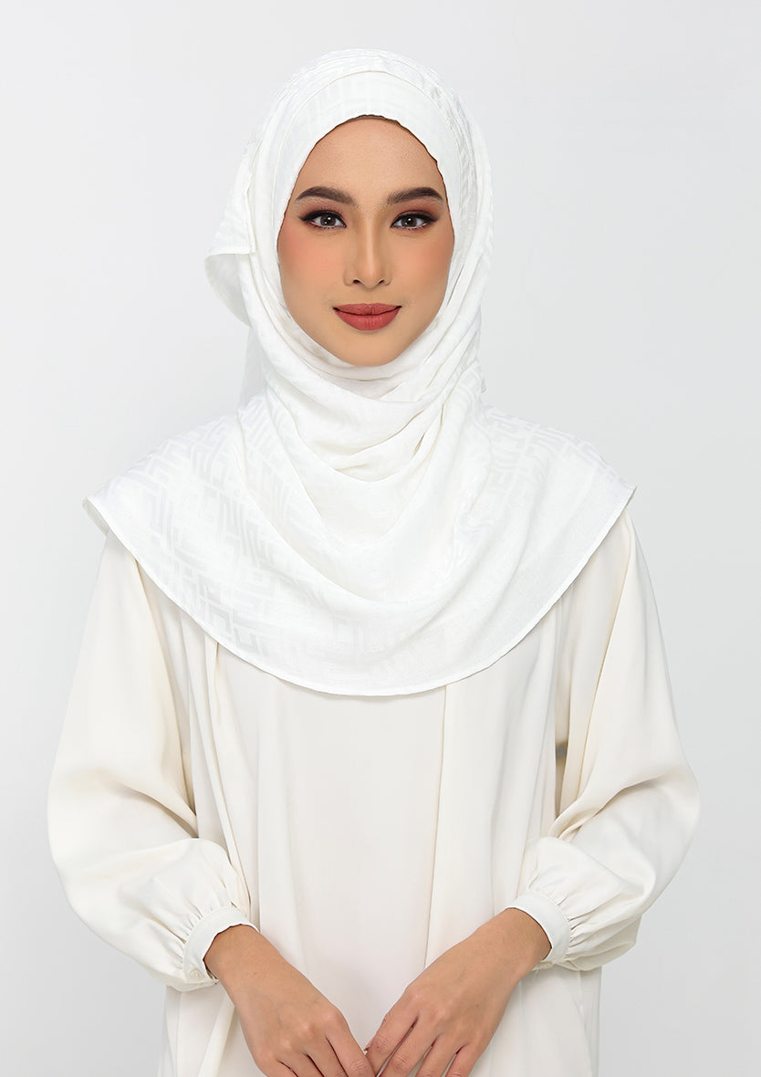 Jacquard Monogram White