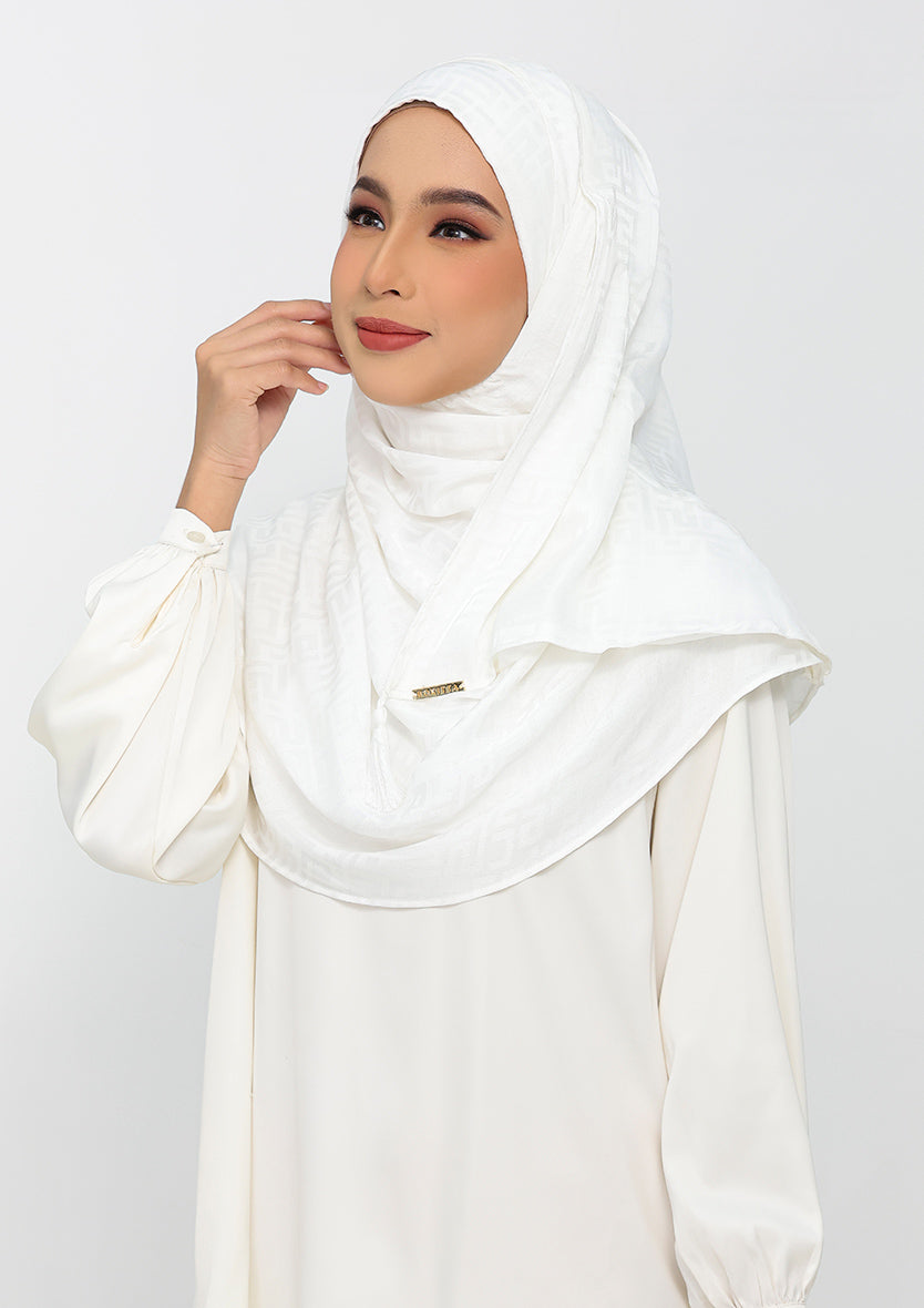 Jacquard Monogram White