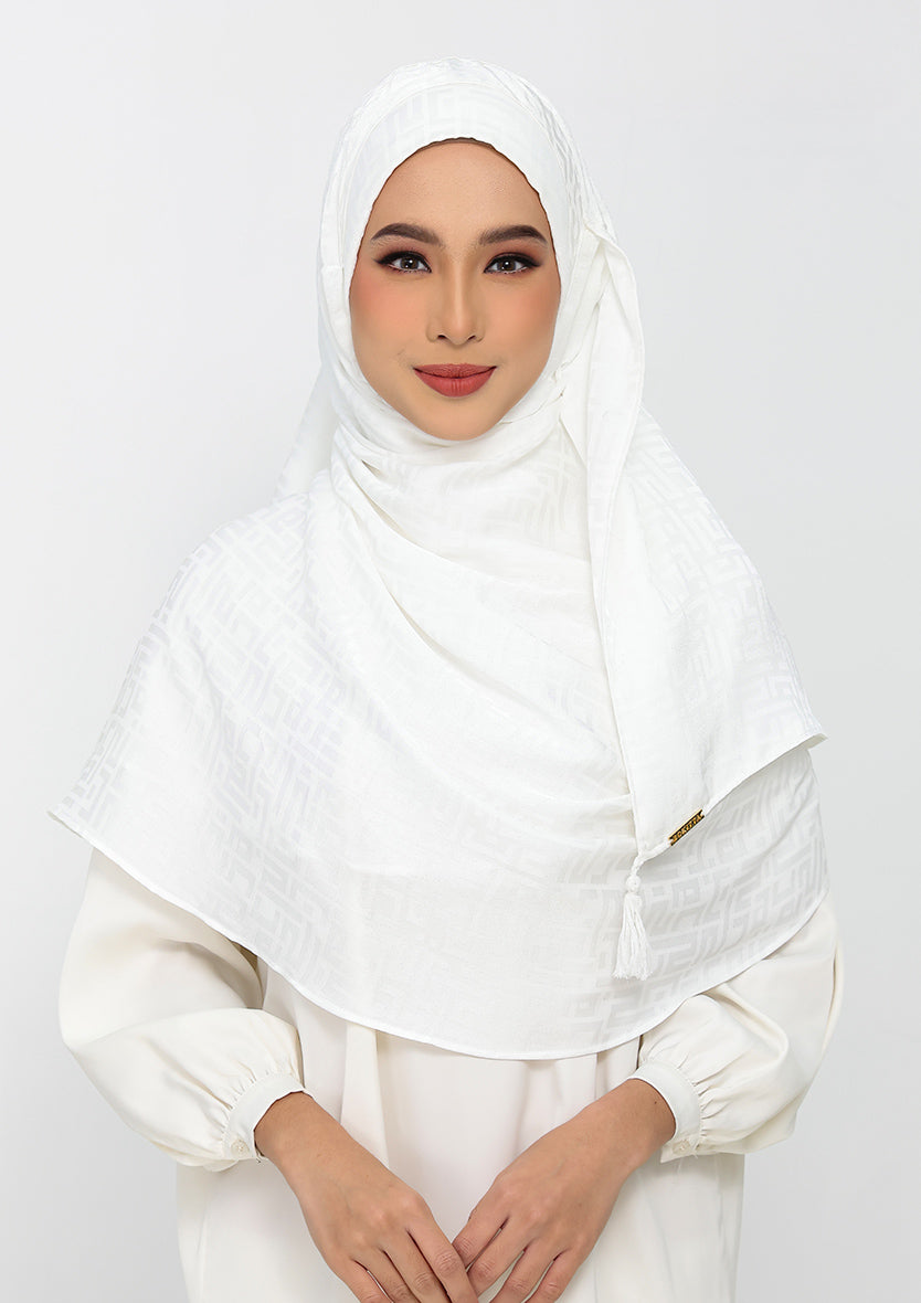 Jacquard Monogram White