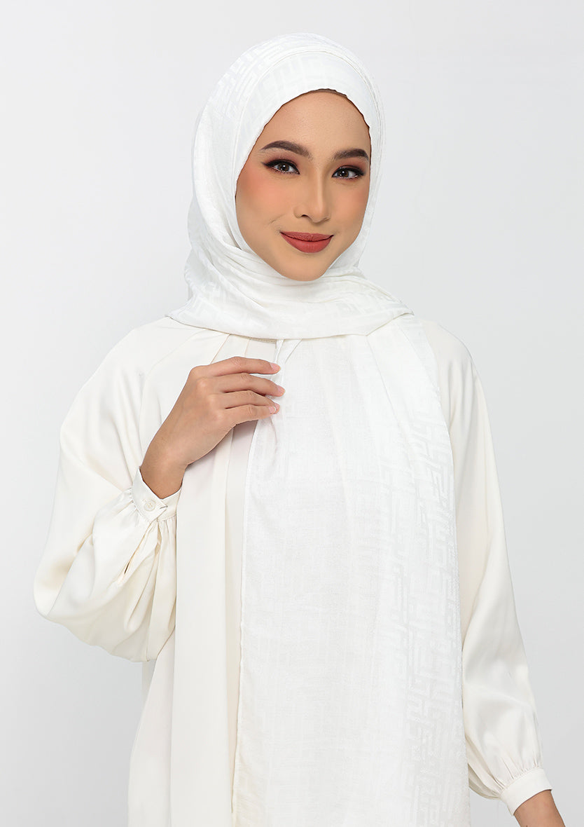 Jacquard Monogram White