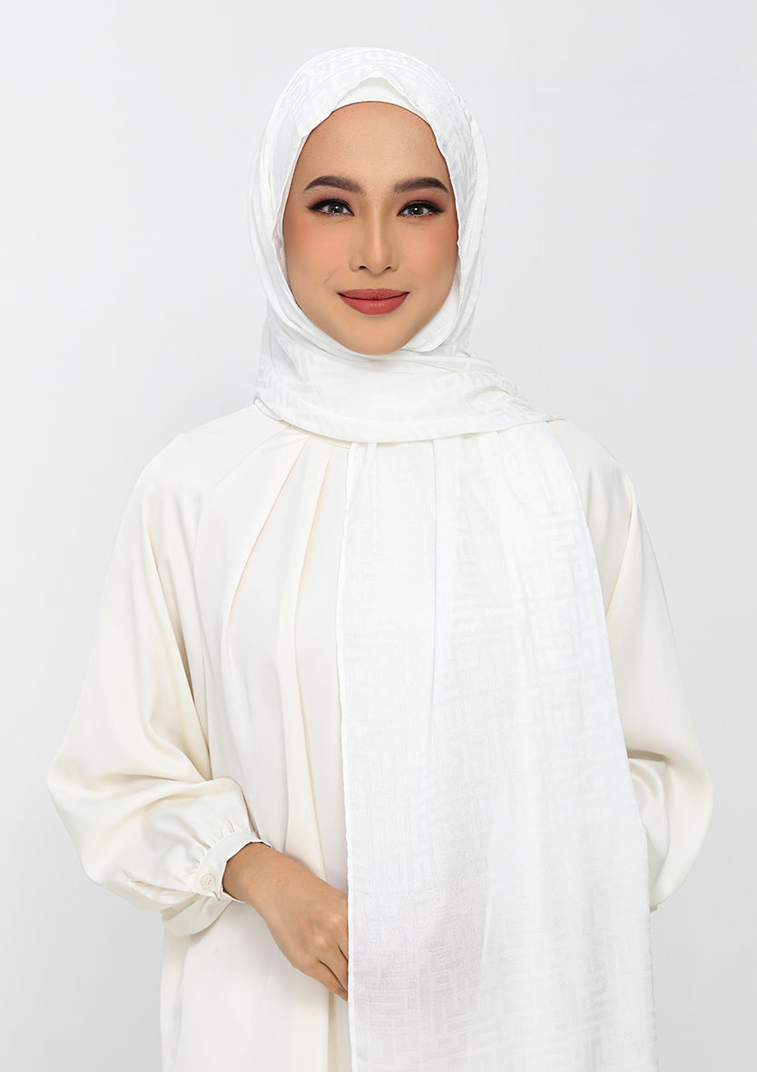 Jacquard Monogram White